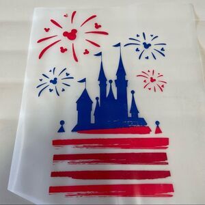 Fourth of July America red and blue Castle HTV heat transfer vinyl iron on​